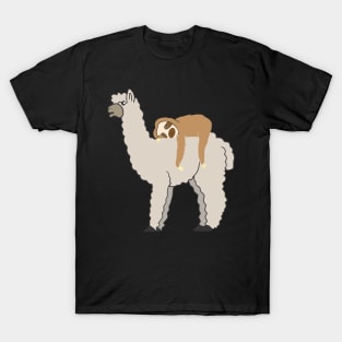 Sloth Riding Llama Adorable Lama & Sleepy Sloth T-Shirt